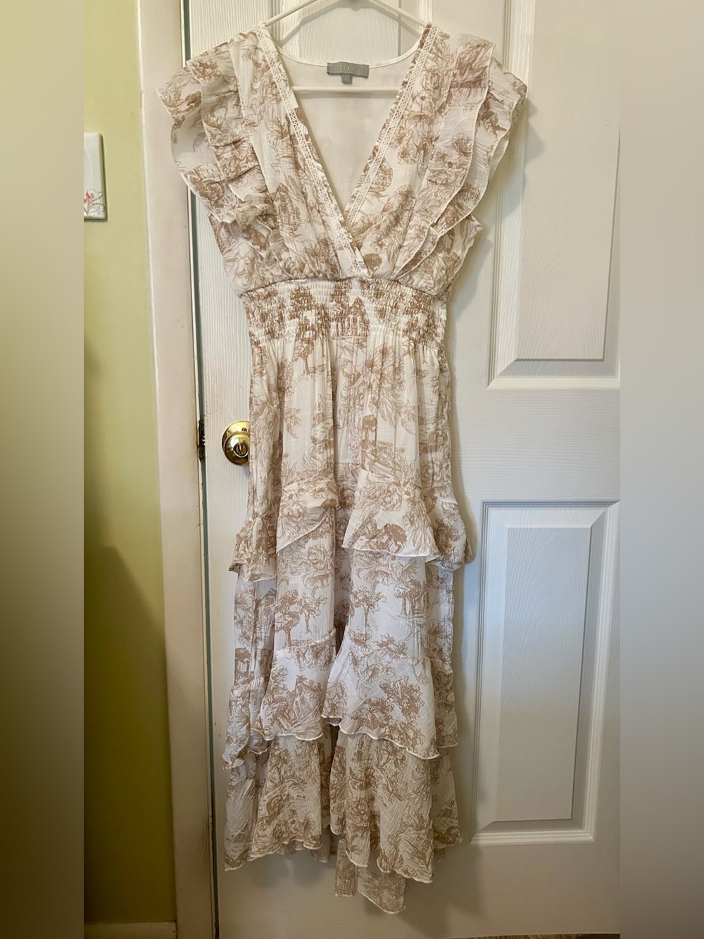 Anthropologie J GEE Romantic Tiered Maxi Dress.